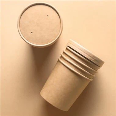 16 oz Kraft papirbeholdere med ventilerede låg
